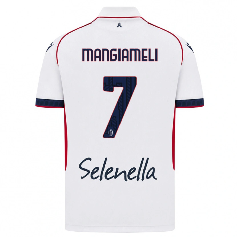 Danxen Barn Federico Mangiameli #7 Vit Röd Kunglig Blå Bortatröja Matchtröjor 2026/27 Tröjor T-Tröja