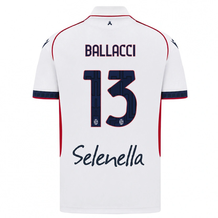 Danxen Barn Edoardo Ballacci #13 Vit Röd Kunglig Blå Bortatröja Matchtröjor 2026/27 Tröjor T-Tröja