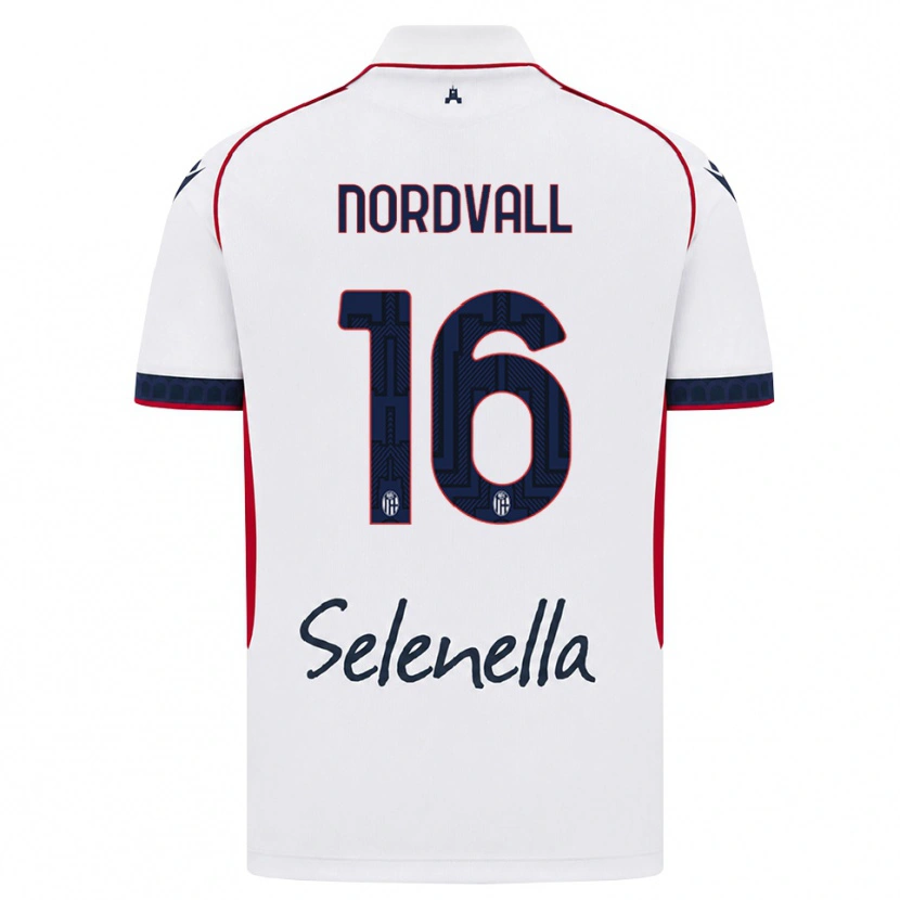 Danxen Barn Ossian Nordvall #16 Vit Röd Kunglig Blå Bortatröja Matchtröjor 2026/27 Tröjor T-Tröja