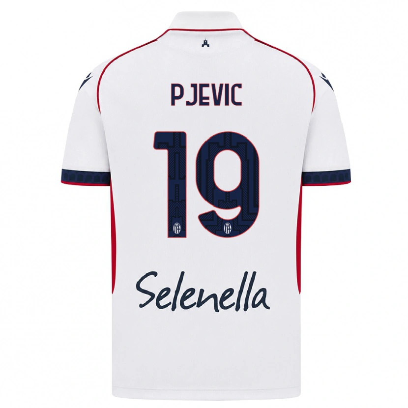 Danxen Barn Ivor Pjevic #19 Vit Röd Kunglig Blå Bortatröja Matchtröjor 2026/27 Tröjor T-Tröja
