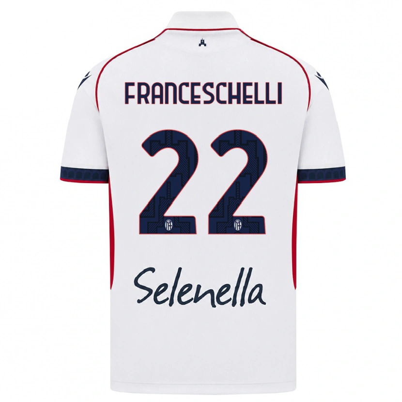 Danxen Barn Matteo Franceschelli #22 Vit Röd Kunglig Blå Bortatröja Matchtröjor 2026/27 Tröjor T-Tröja