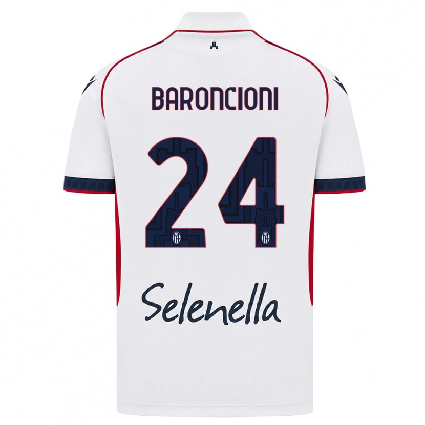 Danxen Barn Davide Baroncioni #24 Vit Röd Kunglig Blå Bortatröja Matchtröjor 2026/27 Tröjor T-Tröja