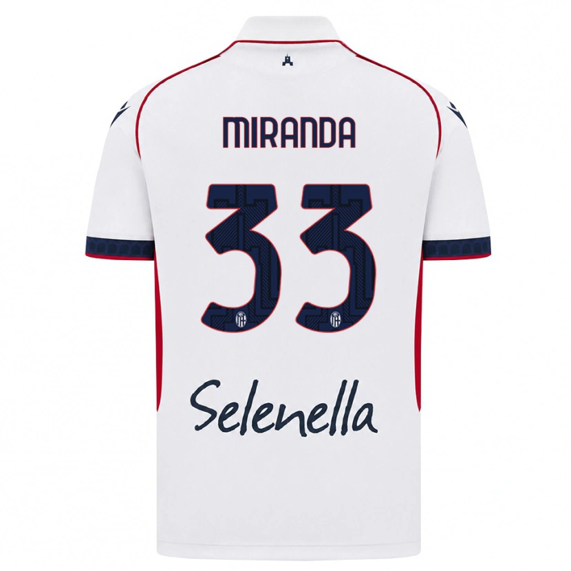 Danxen Barn Juan Miranda #33 Vit Röd Kunglig Blå Bortatröja Matchtröjor 2026/27 Tröjor T-Tröja