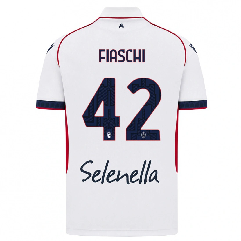 Danxen Barn Marco Fiaschi #42 Vit Röd Kunglig Blå Bortatröja Matchtröjor 2026/27 Tröjor T-Tröja