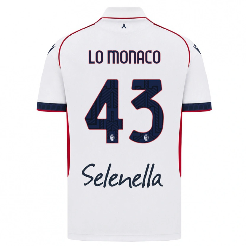 Danxen Barn Luca Lo Monaco #43 Vit Röd Kunglig Blå Bortatröja Matchtröjor 2026/27 Tröjor T-Tröja