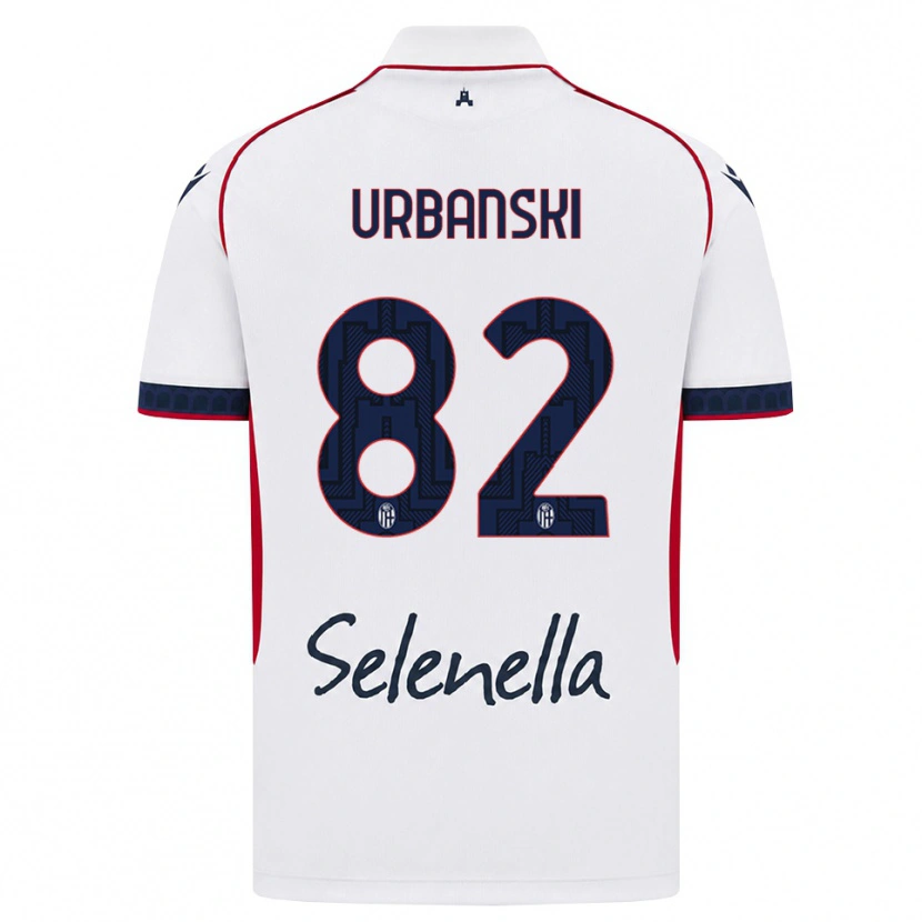 Danxen Barn Kacper Urbanski #82 Vit Röd Kunglig Blå Bortatröja Matchtröjor 2026/27 Tröjor T-Tröja
