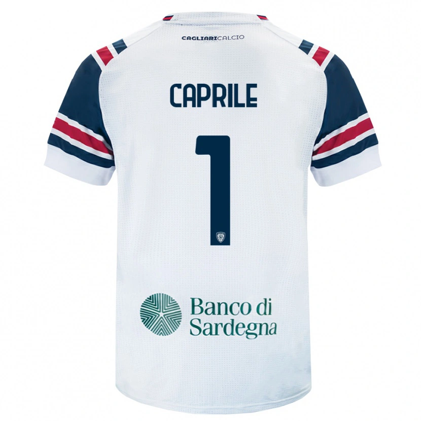 Danxen Barn Elia Caprile #1 Vit Röd Grön Bortatröja Matchtröjor 2026/27 Tröjor T-Tröja