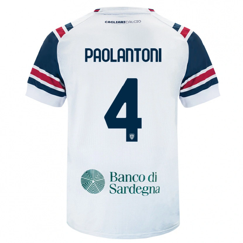 Danxen Barn Mattia Paolantoni #4 Vit Röd Grön Bortatröja Matchtröjor 2026/27 Tröjor T-Tröja