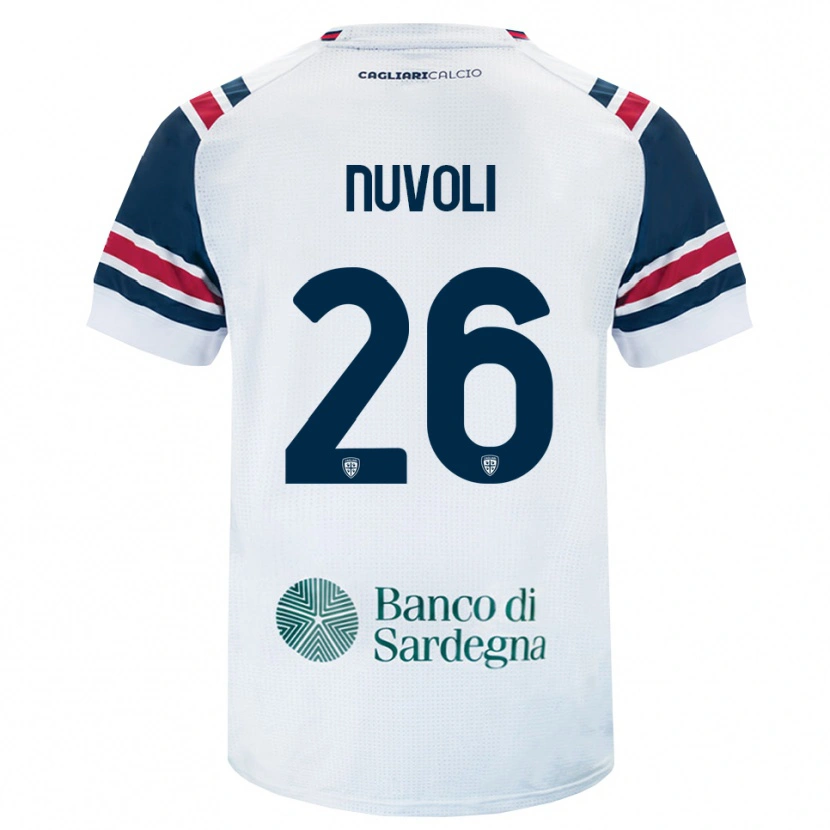 Danxen Barn Matteo Nuvoli #26 Vit Röd Grön Bortatröja Matchtröjor 2026/27 Tröjor T-Tröja