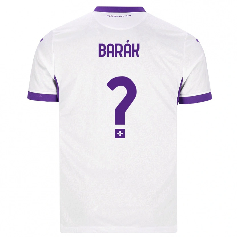 Danxen Barn Antonín Barák #0 Vit Lila Bortatröja Matchtröjor 2026/27 Tröjor T-Tröja