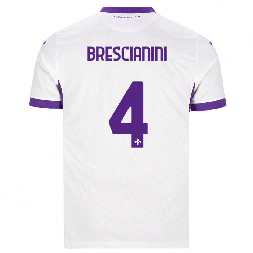 Danxen Barn Marco Brescianini #4 Vit Lila Bortatröja Matchtröjor 2026/27 Tröjor T-Tröja