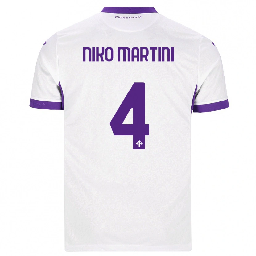 Danxen Barn Niko Martini #4 Vit Lila Bortatröja Matchtröjor 2026/27 Tröjor T-Tröja