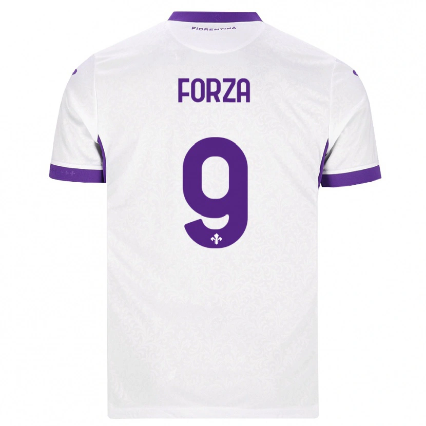 Danxen Barn Francesco Forza #9 Vit Lila Bortatröja Matchtröjor 2026/27 Tröjor T-Tröja