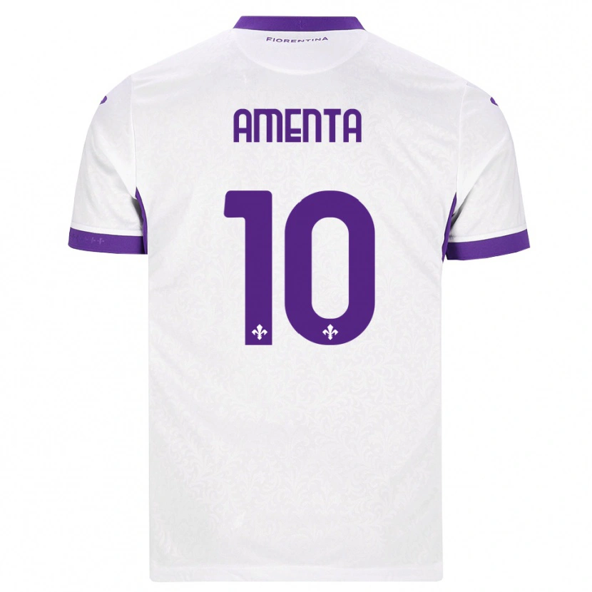 Danxen Barn Francesco Amenta #10 Vit Lila Bortatröja Matchtröjor 2026/27 Tröjor T-Tröja