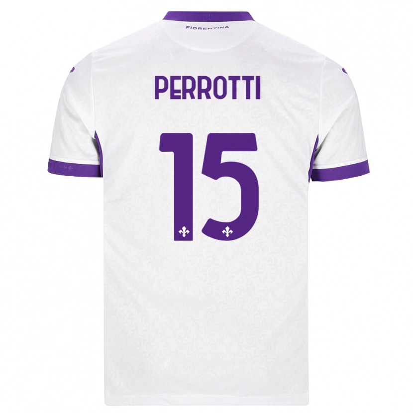 Danxen Barn Alessandro Perrotti #15 Vit Lila Bortatröja Matchtröjor 2026/27 Tröjor T-Tröja