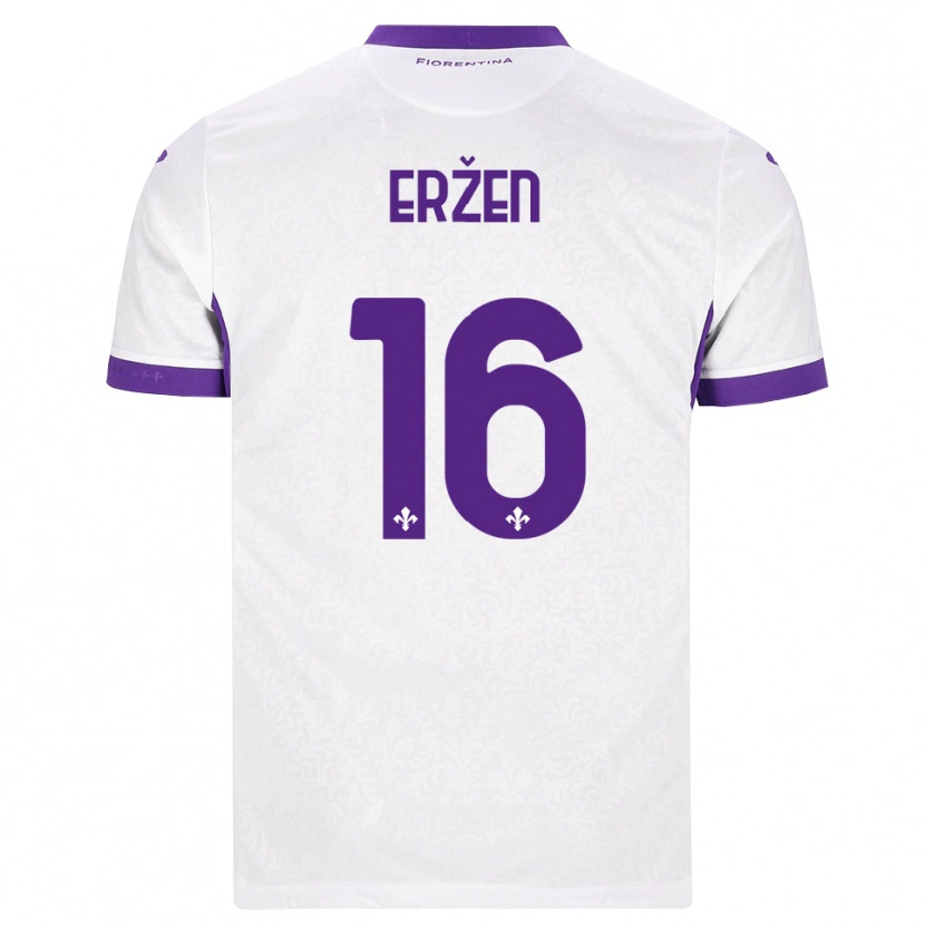 Danxen Barn Kaja Erzen #16 Vit Lila Bortatröja Matchtröjor 2026/27 Tröjor T-Tröja