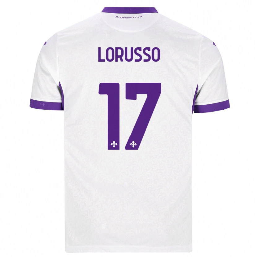 Danxen Barn Angelo Lorusso #17 Vit Lila Bortatröja Matchtröjor 2026/27 Tröjor T-Tröja