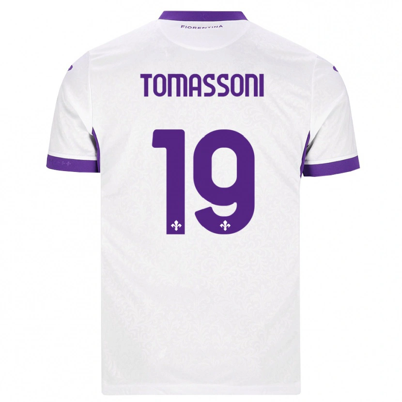 Danxen Barn Emma Tomassoni #19 Vit Lila Bortatröja Matchtröjor 2026/27 Tröjor T-Tröja