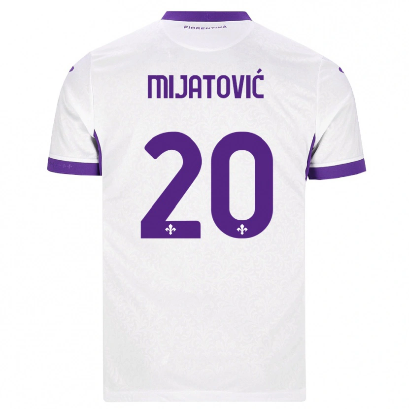 Danxen Barn Milica Mijatović #20 Vit Lila Bortatröja Matchtröjor 2026/27 Tröjor T-Tröja