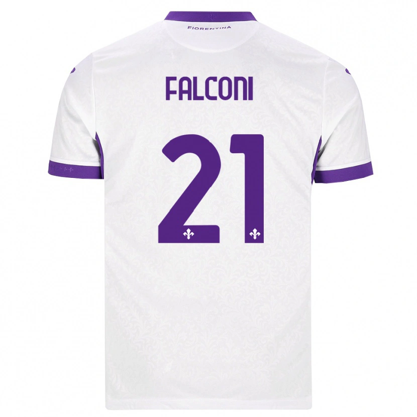 Danxen Barn Niccolo Falconi #21 Vit Lila Bortatröja Matchtröjor 2026/27 Tröjor T-Tröja