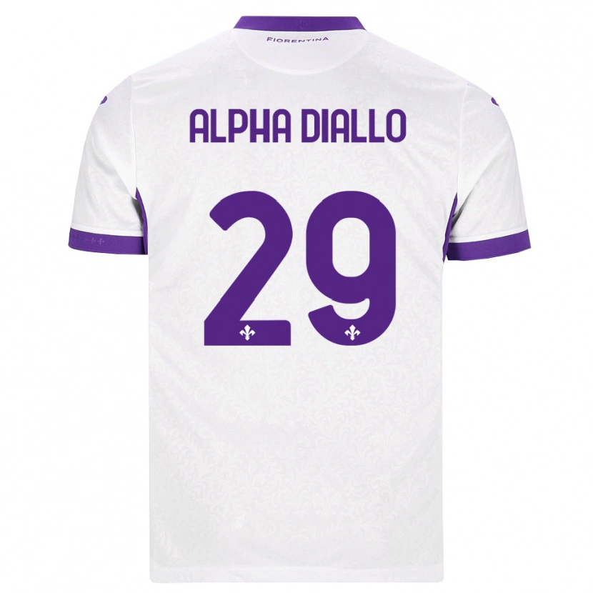 Danxen Barn Alpha Diallo #29 Vit Lila Bortatröja Matchtröjor 2026/27 Tröjor T-Tröja