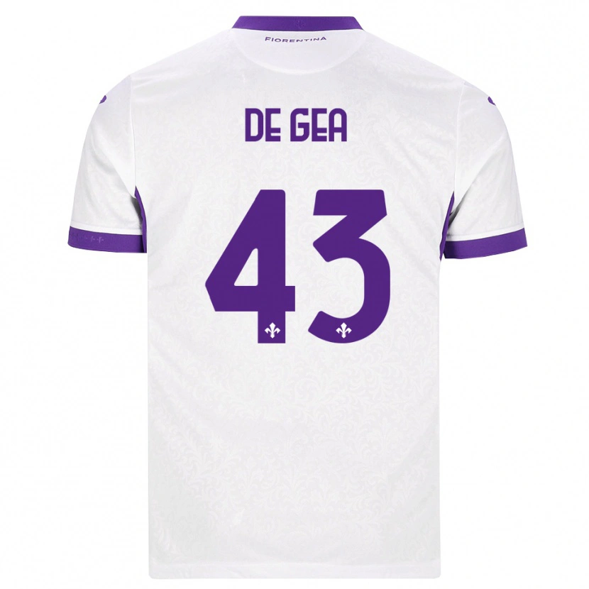 Danxen Barn David De Gea #43 Vit Lila Bortatröja Matchtröjor 2026/27 Tröjor T-Tröja