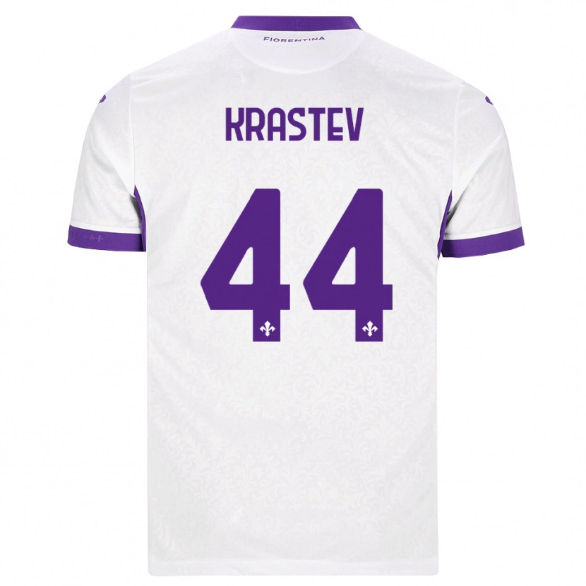 Danxen Barn Dimo Krastev #44 Vit Lila Bortatröja Matchtröjor 2026/27 Tröjor T-Tröja