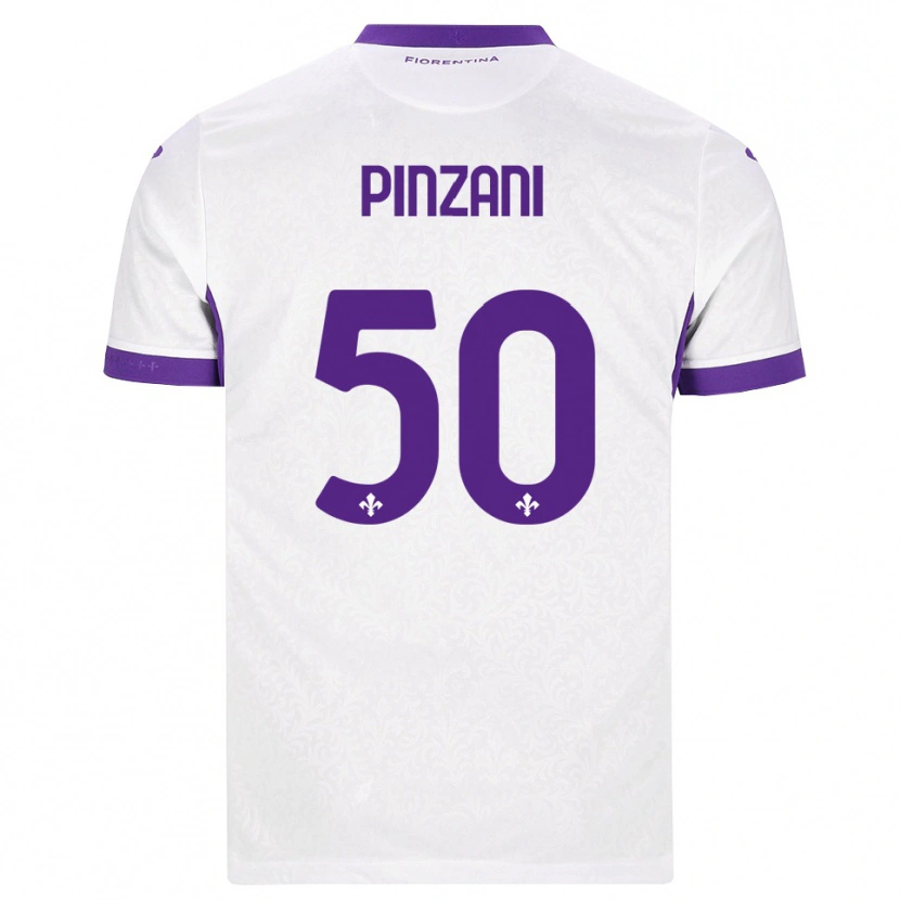 Danxen Barn Lorenzo Pinzani #50 Vit Lila Bortatröja Matchtröjor 2026/27 Tröjor T-Tröja