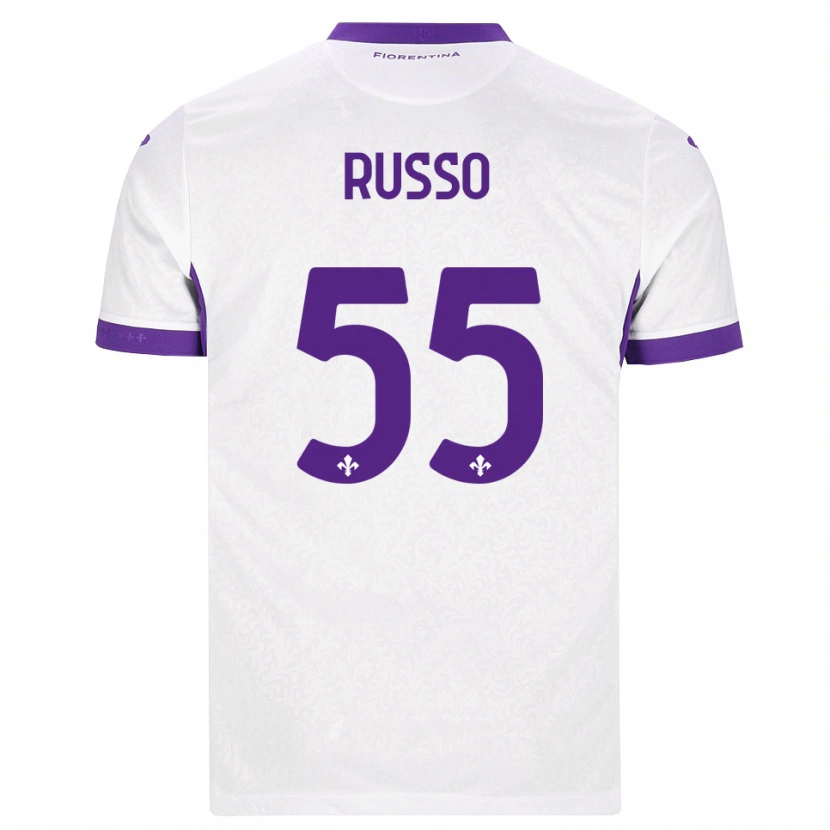 Danxen Barn Federica Russo #55 Vit Lila Bortatröja Matchtröjor 2026/27 Tröjor T-Tröja