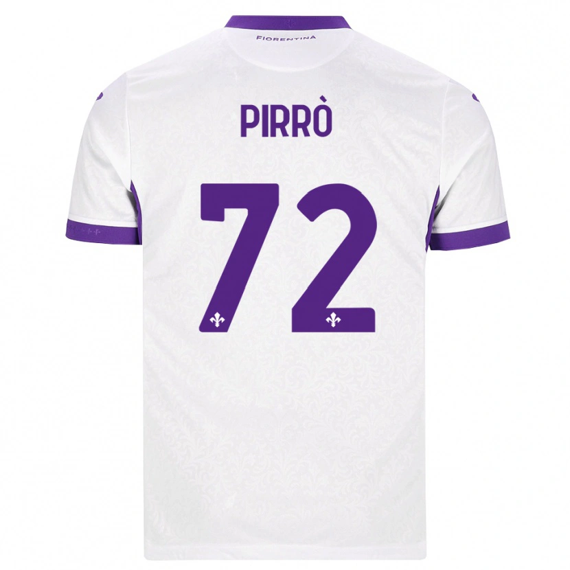 Danxen Barn Antonio Pirrò #72 Vit Lila Bortatröja Matchtröjor 2026/27 Tröjor T-Tröja