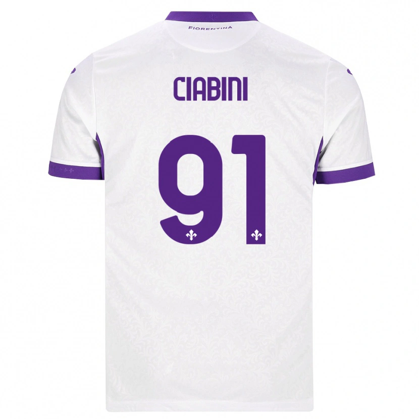 Danxen Barn Giulia Ciabini #91 Vit Lila Bortatröja Matchtröjor 2026/27 Tröjor T-Tröja