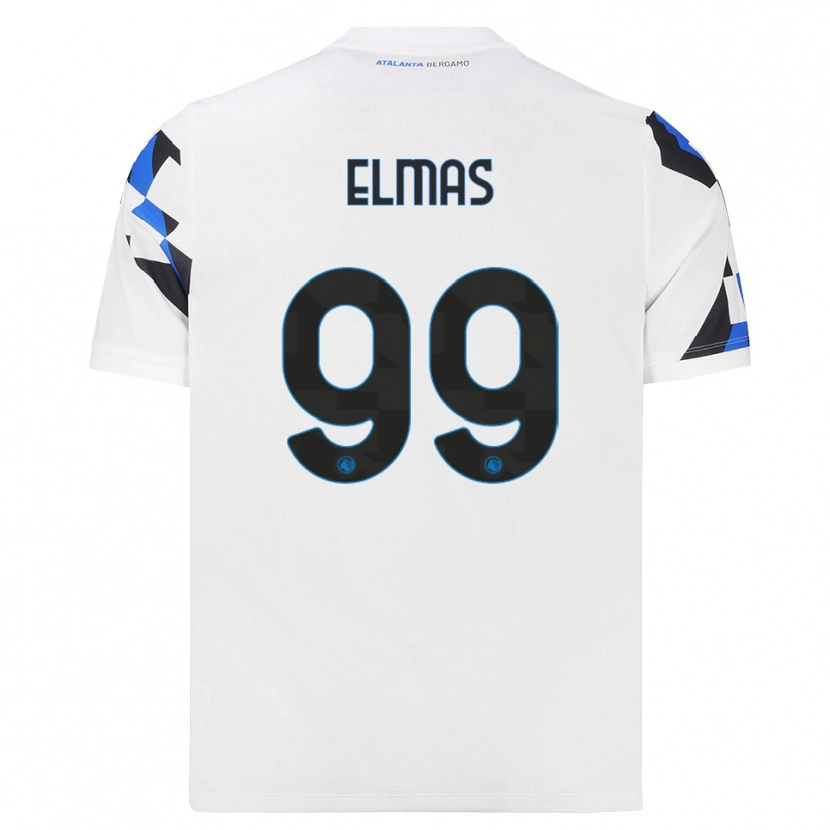 Danxen Barn Eljif Elmas #99 Vit Röd Blå Bortatröja Matchtröjor 2026/27 Tröjor T-Tröja