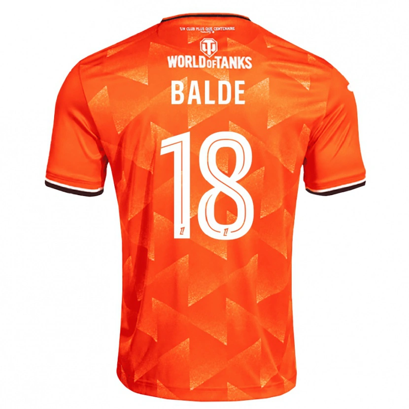 Danxen Barn Ibrahima Baldé #18 Orange Vit Svart Hemmatröja Matchtröjor 2026/27 Tröjor T-Tröja