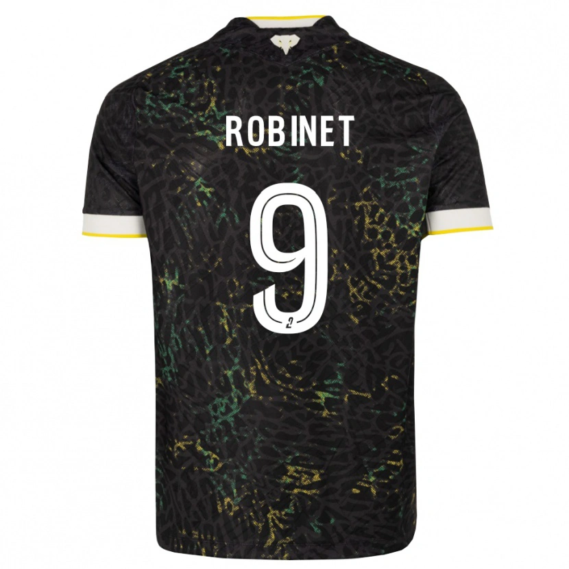 Danxen Barn Thomas Robinet #9 Svart Vit Gul Bortatröja Matchtröjor 2026/27 Tröjor T-Tröja
