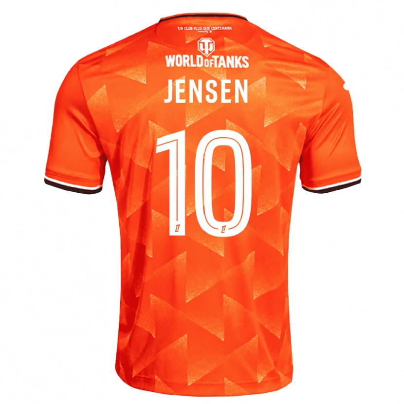 Danxen Män Isak Jensen #10 Orange Vit Svart Hemmatröja Matchtröjor 2026/27 Tröjor T-Tröja