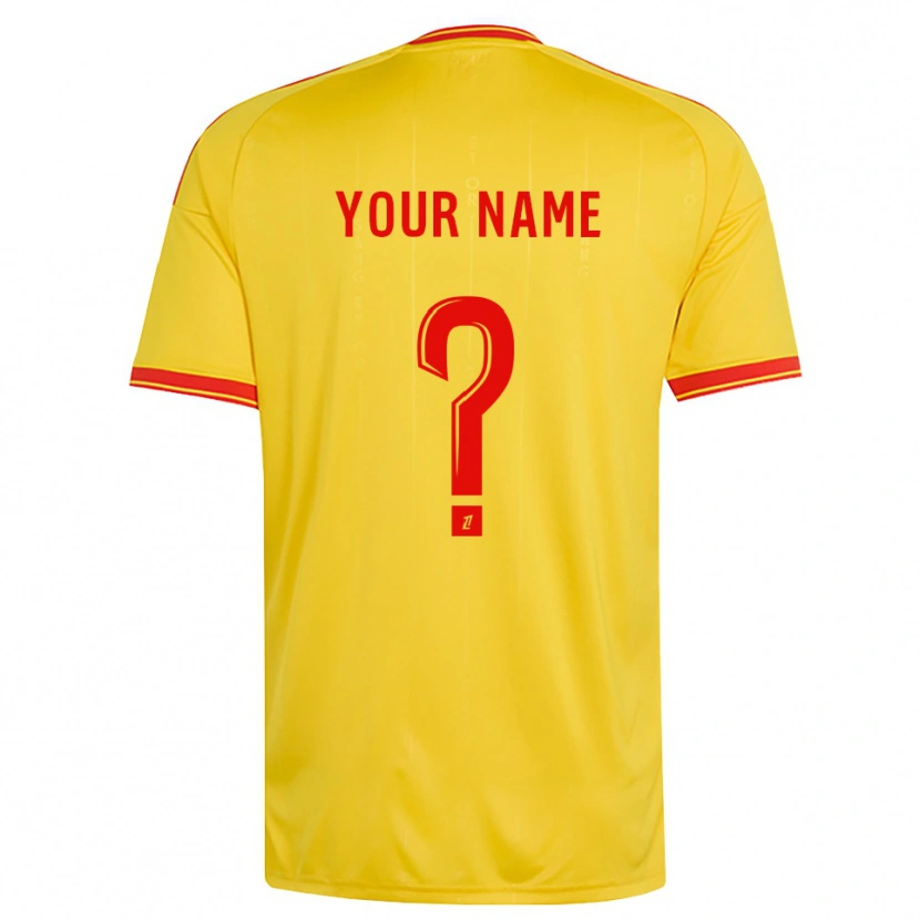 Danxen Män Ditt Namn #0 Guld Orange Röd Hemmatröja Matchtröjor 2026/27 Tröjor T-Tröja