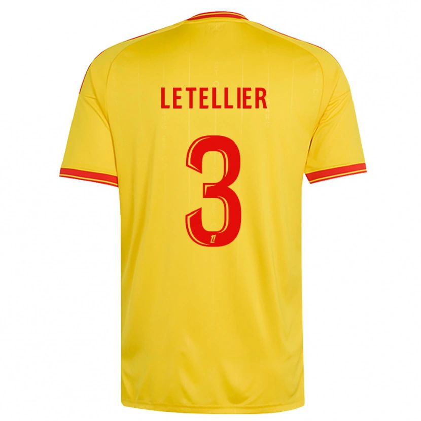 Danxen Män Trévor Letellier #3 Guld Orange Röd Hemmatröja Matchtröjor 2026/27 Tröjor T-Tröja