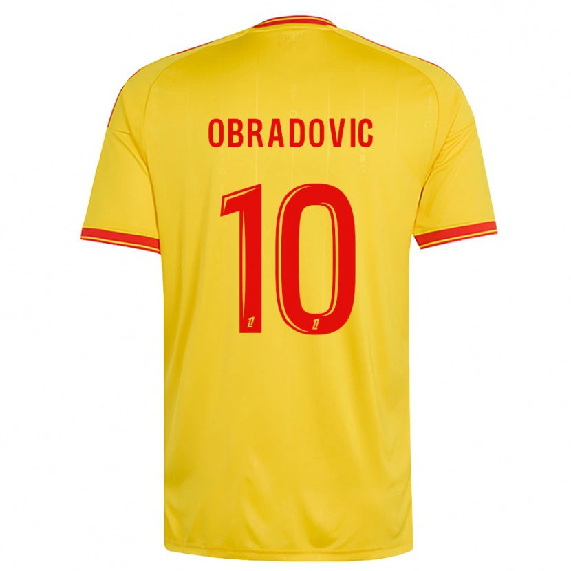 Danxen Män Ognjen Obradovic #10 Guld Orange Röd Hemmatröja Matchtröjor 2026/27 Tröjor T-Tröja