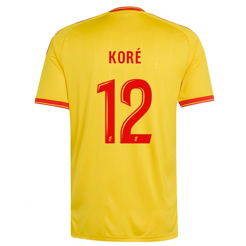 Danxen Män Mathis Koré #12 Guld Orange Röd Hemmatröja Matchtröjor 2026/27 Tröjor T-Tröja