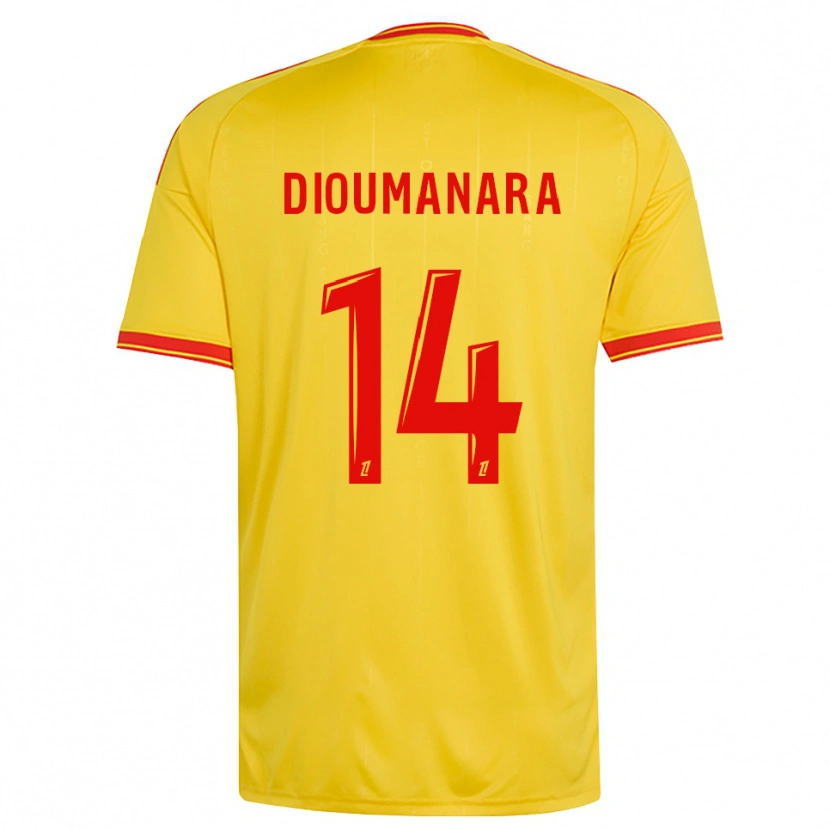 Danxen Män Sidi Dioumanara #14 Guld Orange Röd Hemmatröja Matchtröjor 2026/27 Tröjor T-Tröja