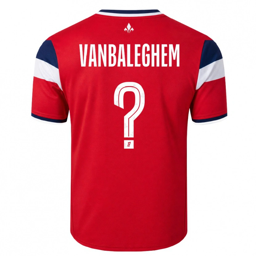 Danxen Män Valentin Vanbaleghem #0 Röd Vit Kunglig Blå Hemmatröja Matchtröjor 2026/27 Tröjor T-Tröja
