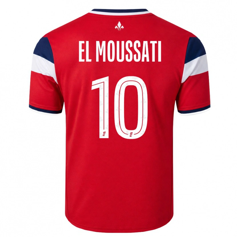 Danxen Män Redouane El Moussati #10 Röd Vit Kunglig Blå Hemmatröja Matchtröjor 2026/27 Tröjor T-Tröja
