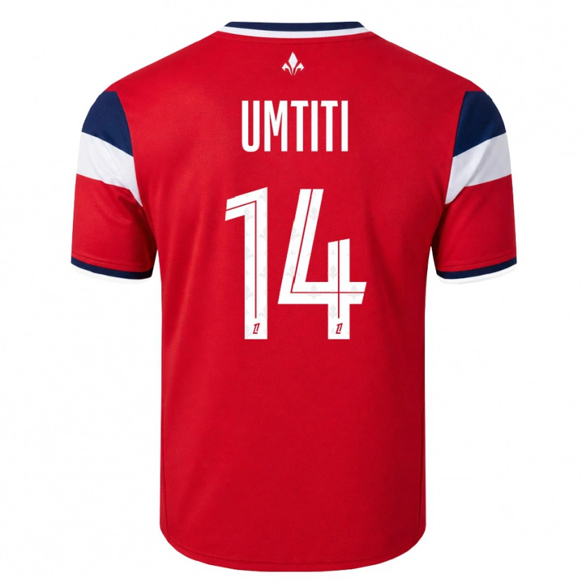 Danxen Män Samuel Umtiti #14 Röd Vit Kunglig Blå Hemmatröja Matchtröjor 2026/27 Tröjor T-Tröja