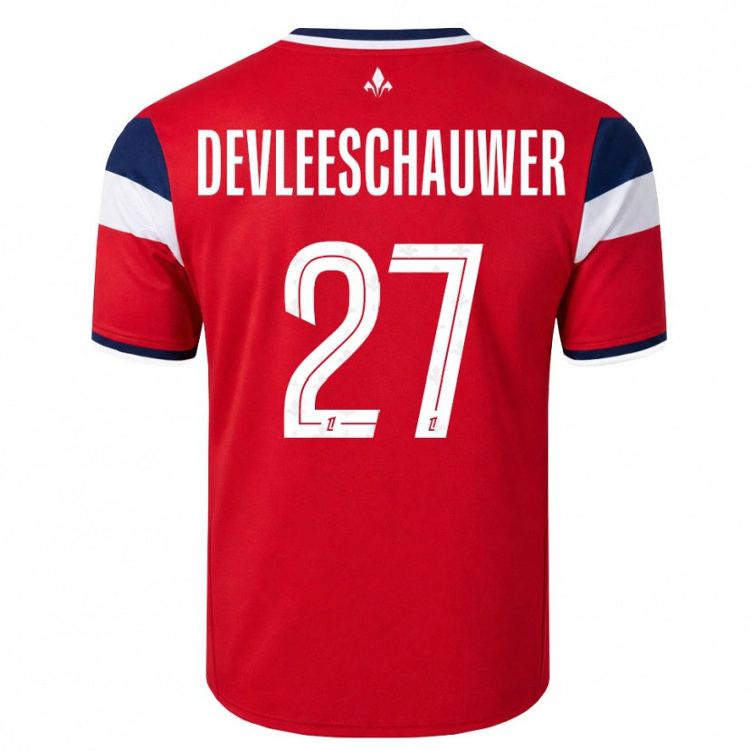 Danxen Män Gwenaëlle Devleeschauwer #27 Röd Vit Kunglig Blå Hemmatröja Matchtröjor 2026/27 Tröjor T-Tröja