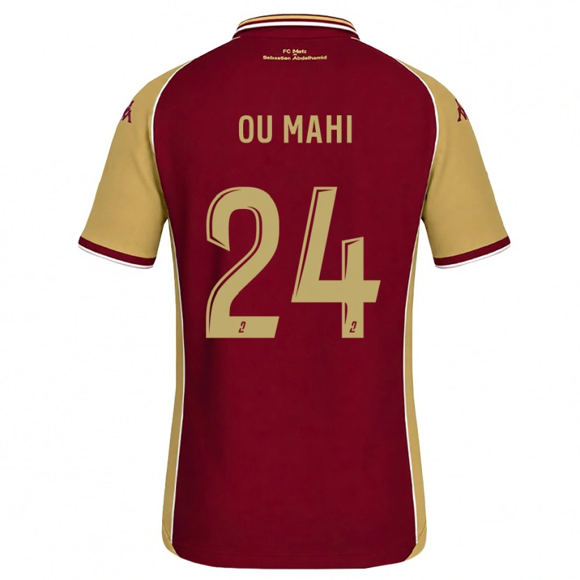 Danxen Män Inès Ou Mahi #24 Guldbrun Mörkröd Hemmatröja Matchtröjor 2026/27 Tröjor T-Tröja