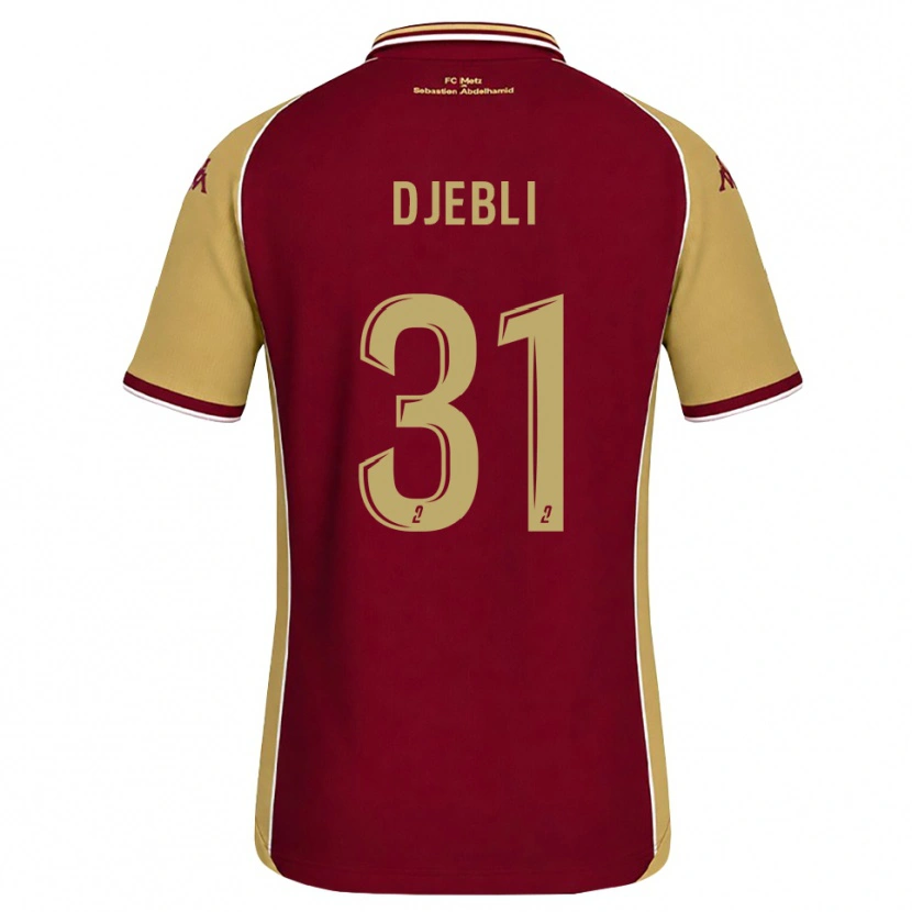 Danxen Män Assia Djebli #31 Guldbrun Mörkröd Hemmatröja Matchtröjor 2026/27 Tröjor T-Tröja