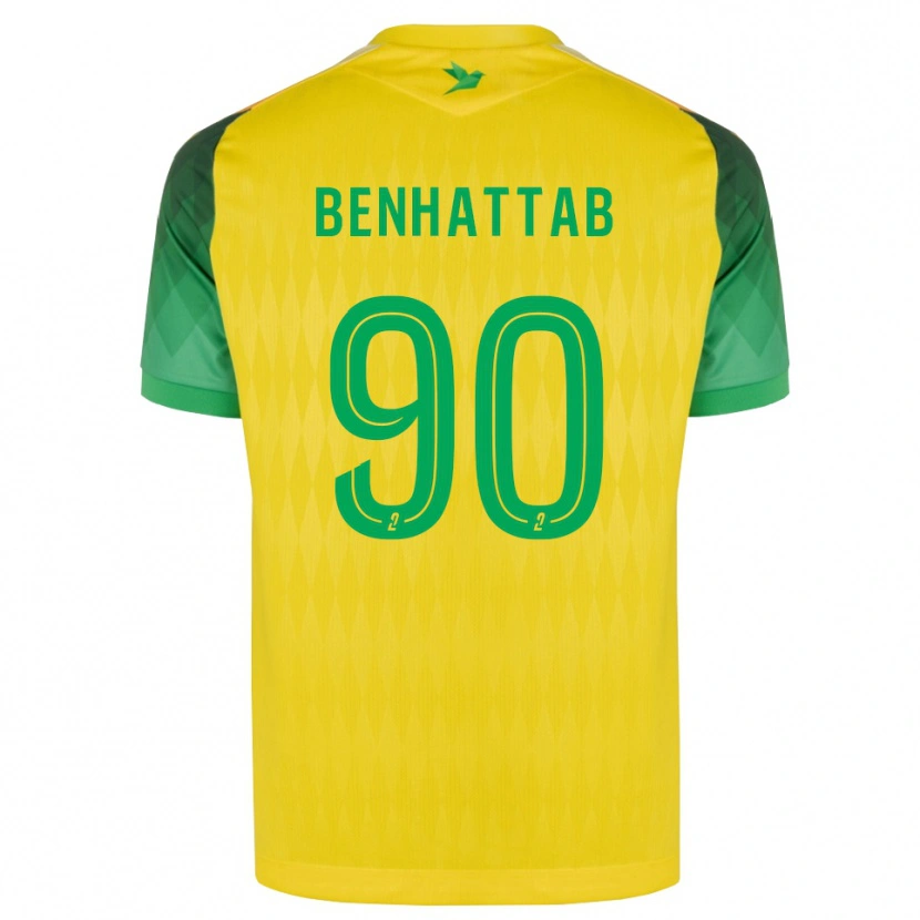Danxen Män Yassine Benhattab #90 Gul Grön Röd Hemmatröja Matchtröjor 2026/27 Tröjor T-Tröja
