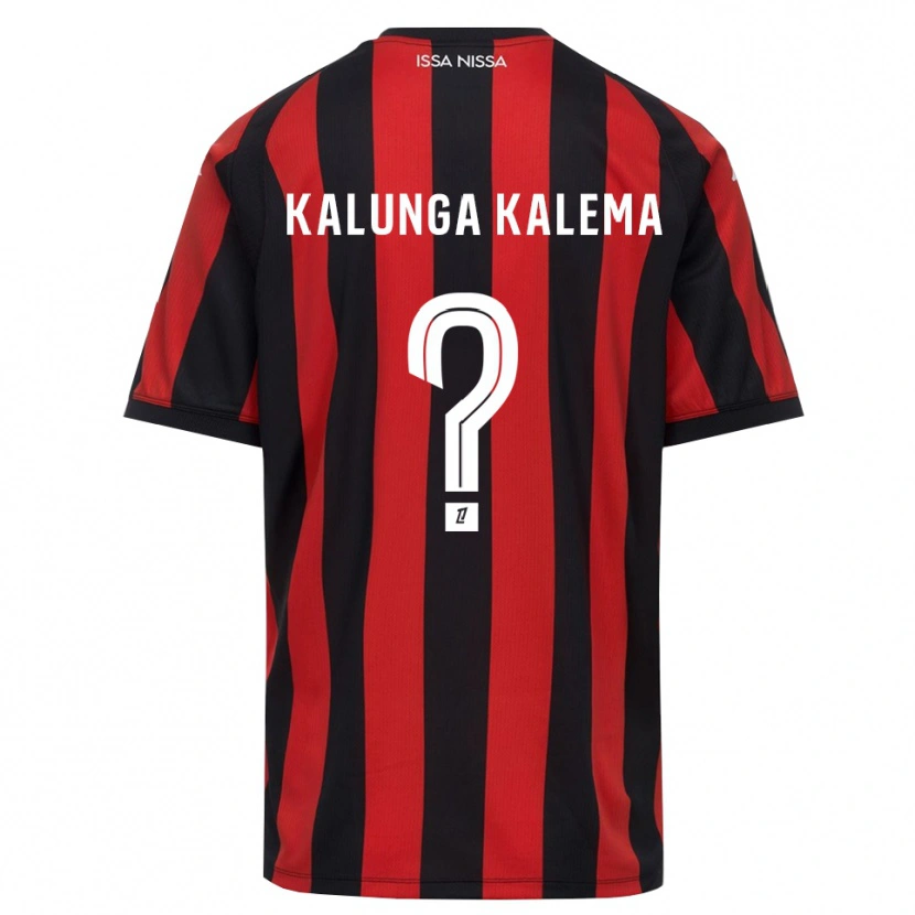 Danxen Män Kevin Kalunga Kalema #0 Röd Svart Vit Hemmatröja Matchtröjor 2026/27 Tröjor T-Tröja