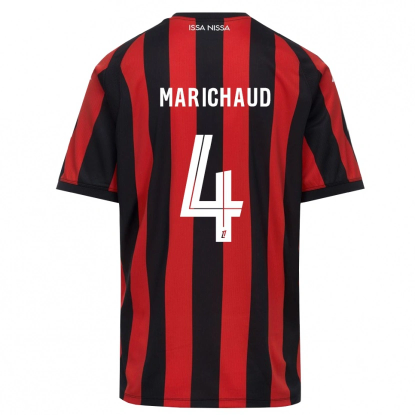 Danxen Män Julie Marichaud #4 Röd Svart Vit Hemmatröja Matchtröjor 2026/27 Tröjor T-Tröja