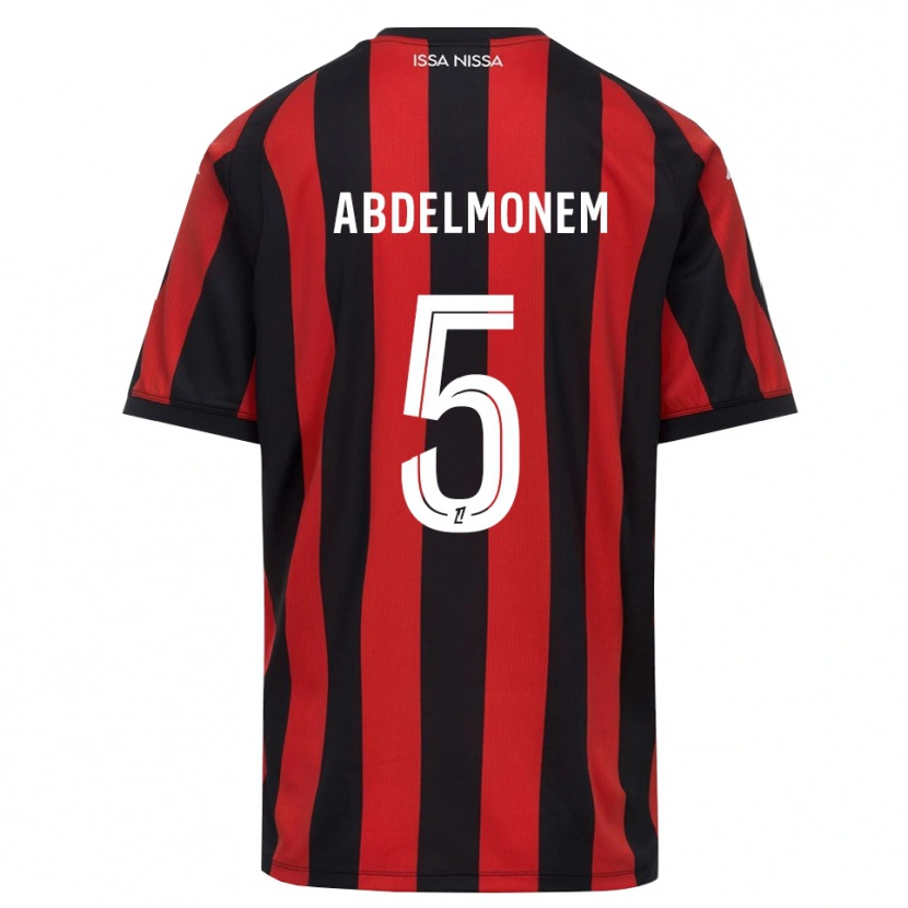 Danxen Män Mohamed Abdelmonem #5 Röd Svart Vit Hemmatröja Matchtröjor 2026/27 Tröjor T-Tröja